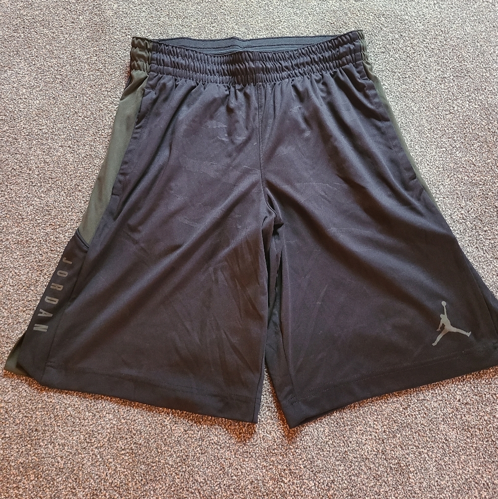 Nike Jordan Dri Fit Black/Sequioa Basketball Shorts Size Mens Meduim